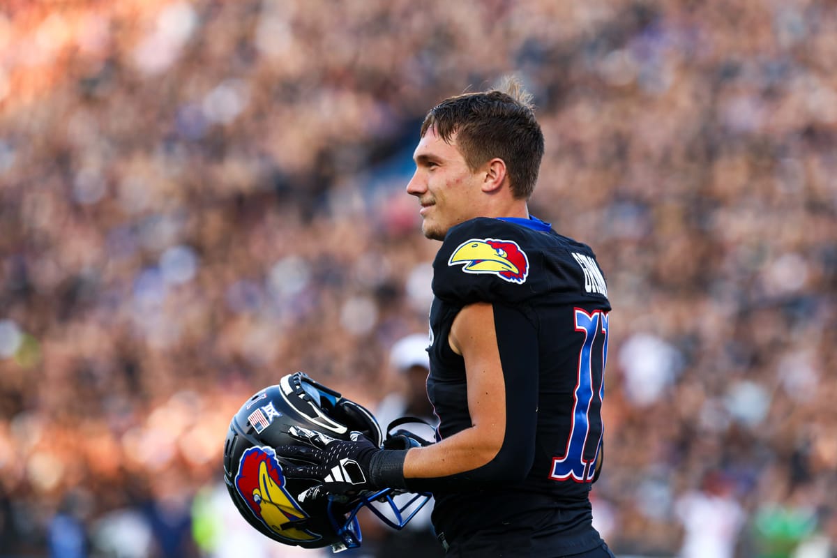 How KU wide receiver Luke Grimm reached 100 catches — and climbing