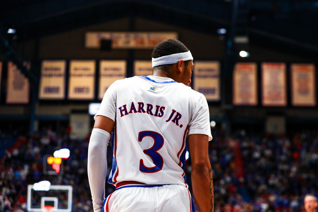 Watch: KJ Adams & Dajuan Harris Jr. discuss KU's win over Fort Hays State