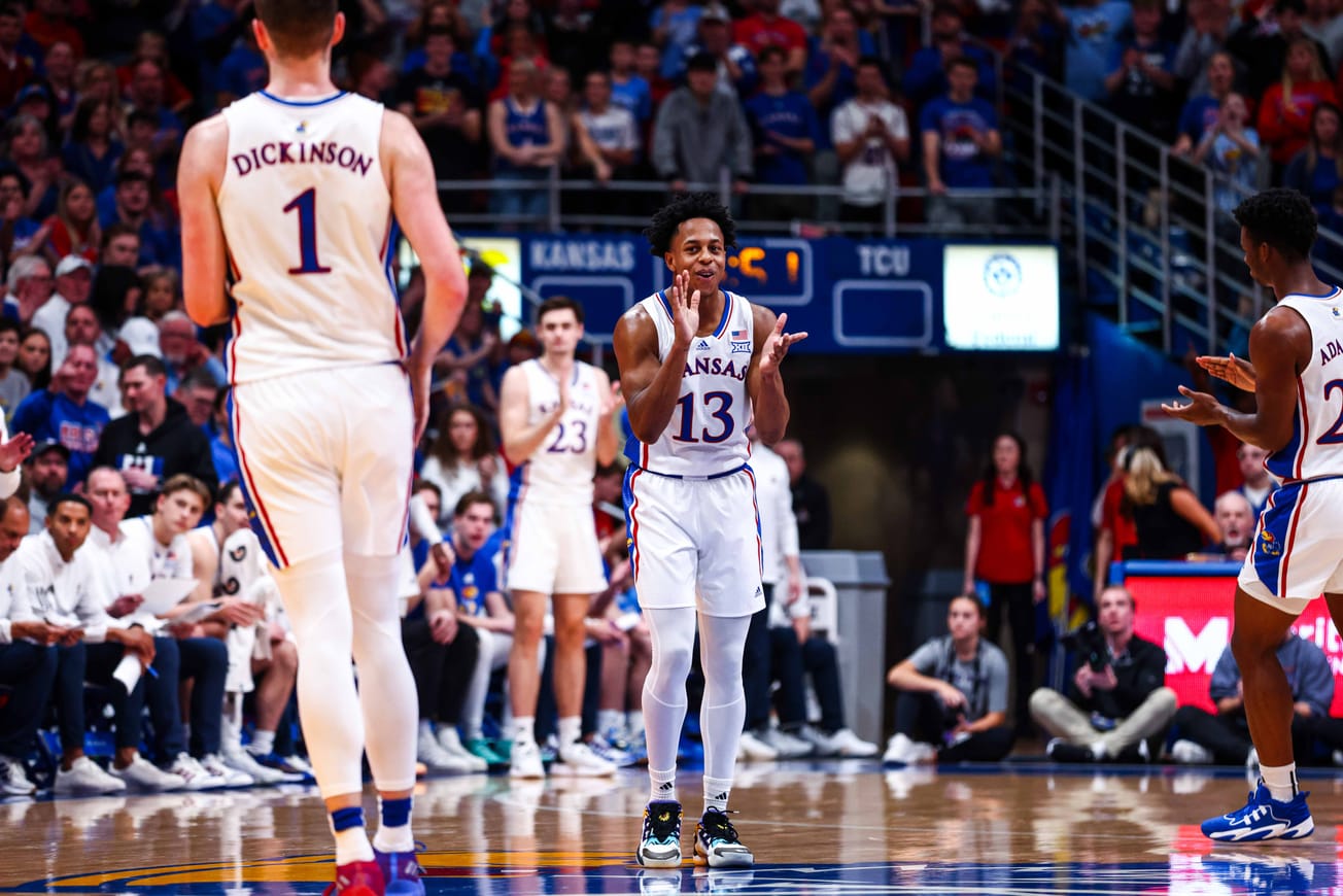 A wacky way for 8th-ranked Kansas to produce a spark from its bench