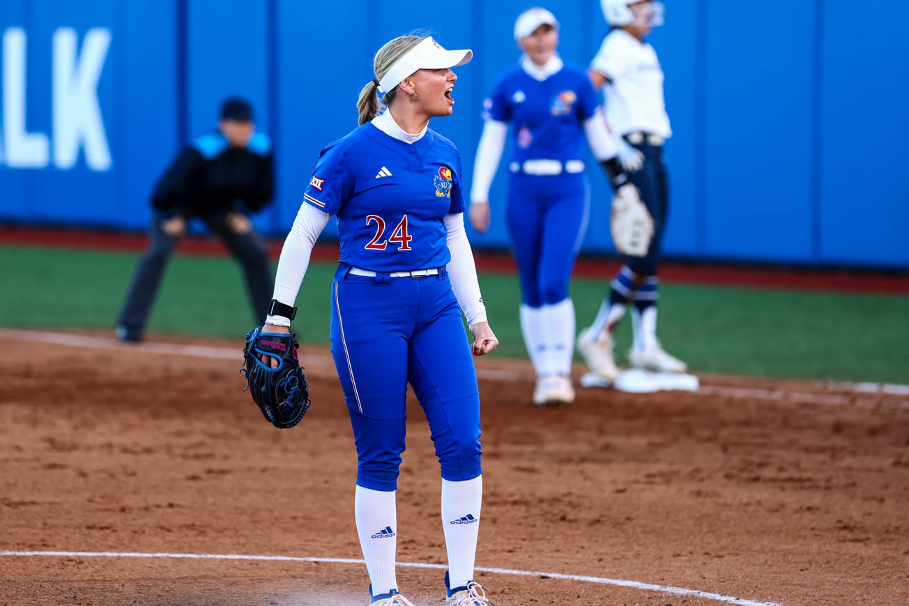 Photo Gallery: KU softball shuts out Creighton in home opener