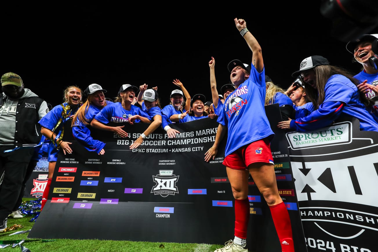 BIG 12 CHAMPS!!! Jayhawks take down No. 7 TCU 1-0 in Kansas City