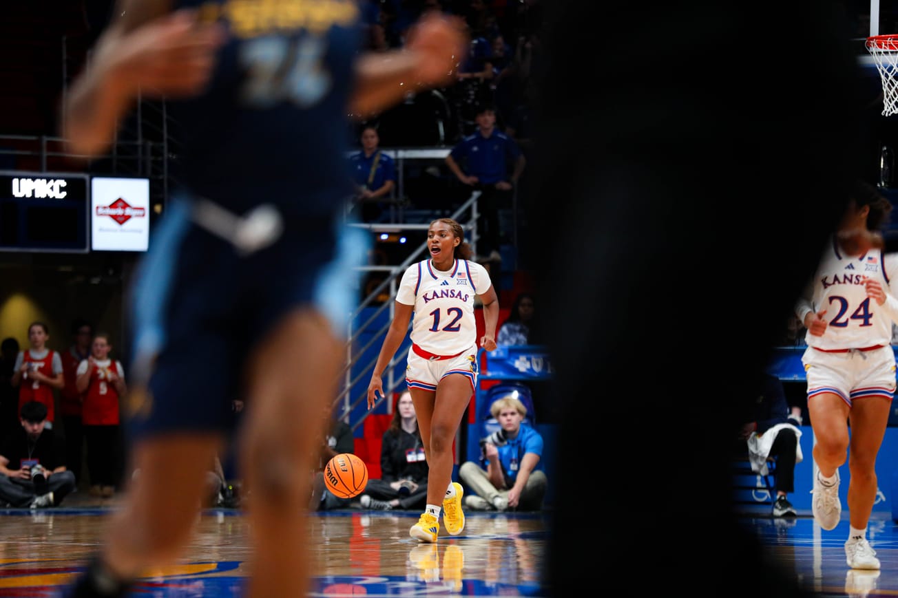 Sophomore Nichols a handful all over the floor for the 10-1 Jayhawks